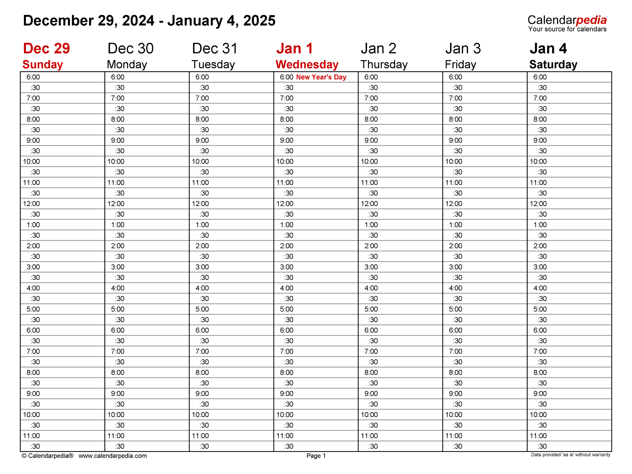 Weekly Calendars 2025 For Pdf - 12 Free Printable Templates regarding Weekly Hourly Calendar 2025 Printable