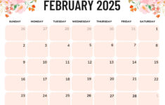 February 2025 Calendar (52 Free Pdf Printables) intended for Feb Calendar 2025 Printable