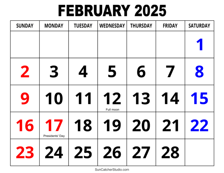 Calendar February 2025 Printable