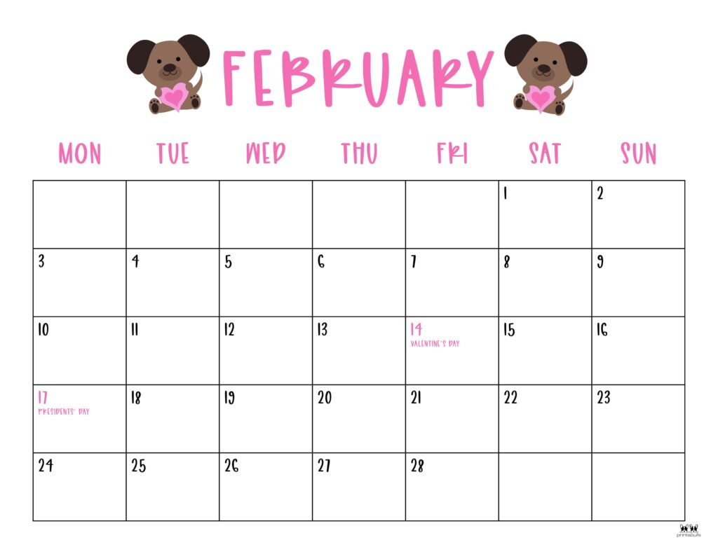 February 2025 Calendars - 107 Free Printables | Printabulls for February Calendar Printable 2025