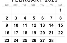 Free & Cute Printable February 2025 Calendar – Calendarkart regarding Printable Feb 2025 Calendar