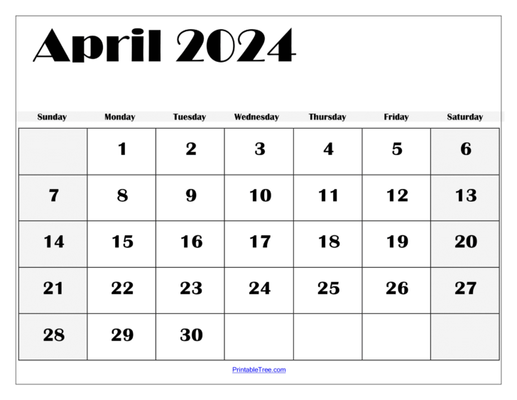 Free Printable Calendar April 2024 to March 2025