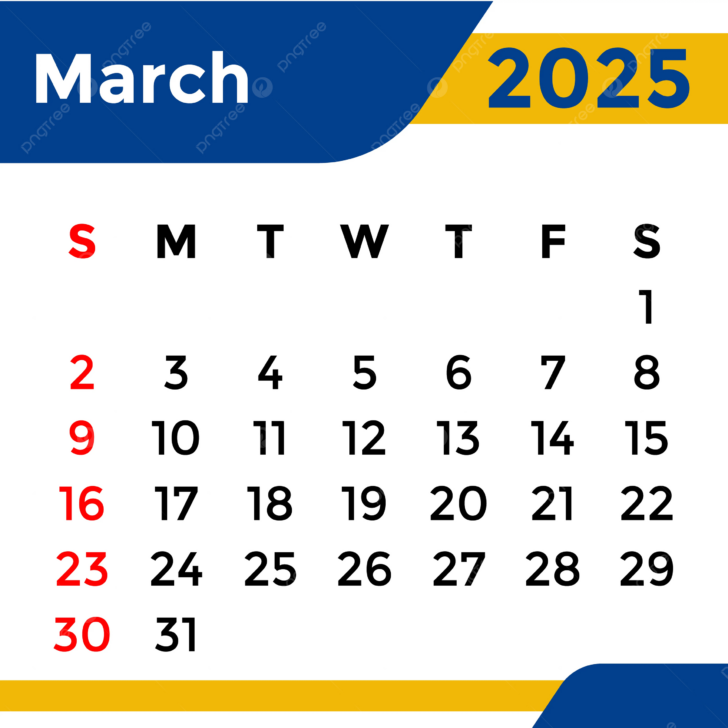 Calendar 2025 March Month