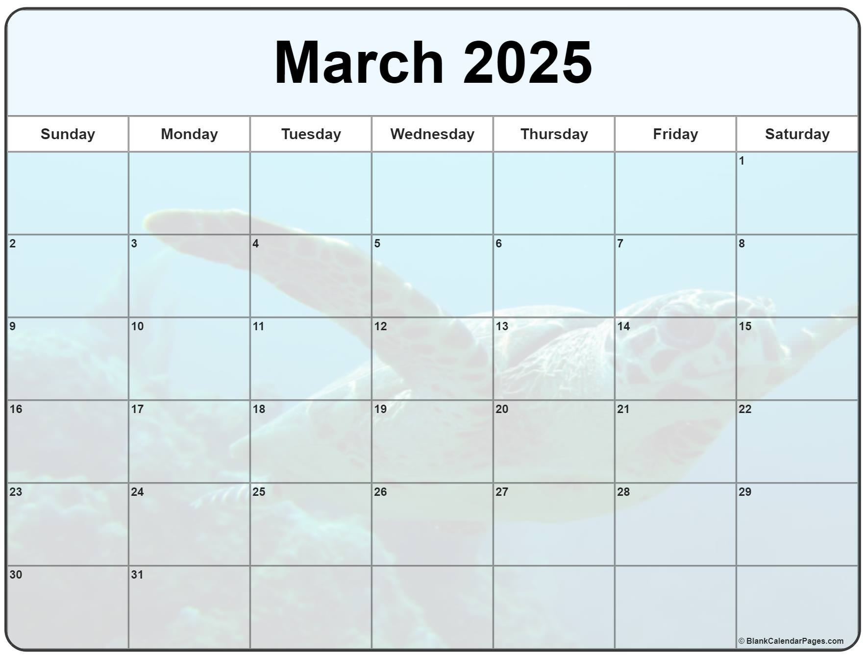 Collection Of March 2025 Photo Calendars With Image Filters. throughout March 2025 Printable Calendar Wiki