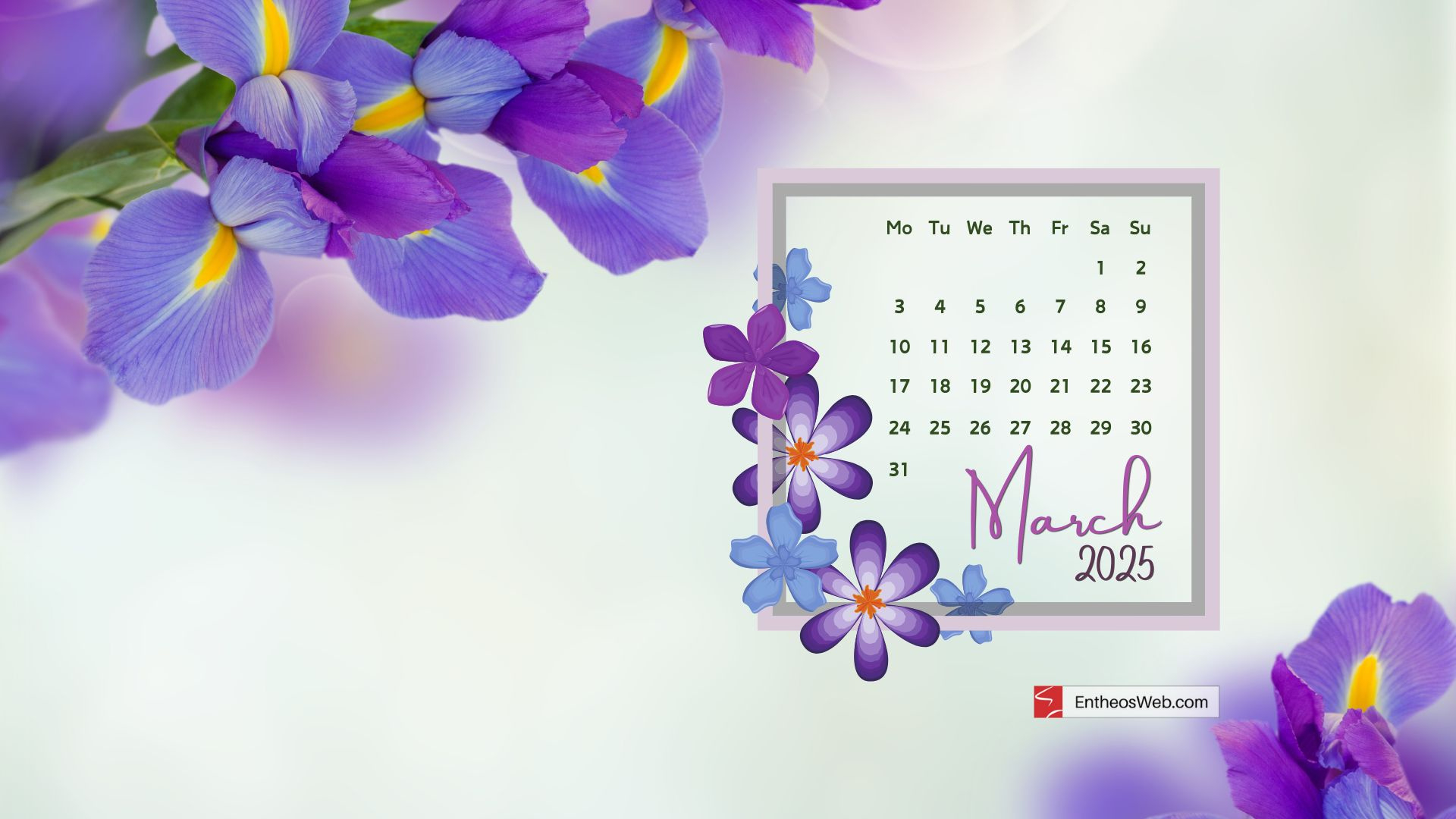 Free March 2025 Desktop Wallpaper Calendars | Entheosweb in March Calendar Wallpaper 2025