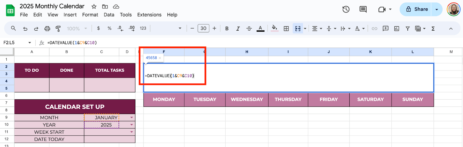 How To Create A 2025 Monthly Calendar In Google Sheets - Filedrop intended for Google Calendar Always Open in March 2025