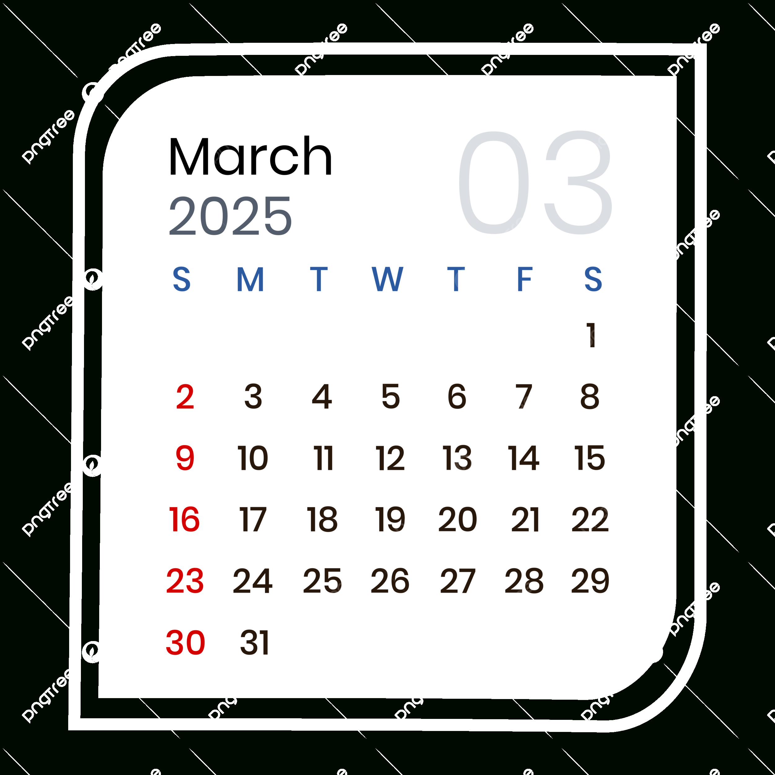 March 2025 Calendar Minimalist Vector, March 2025, March 2025 intended for March Clip Art Calendar 2025