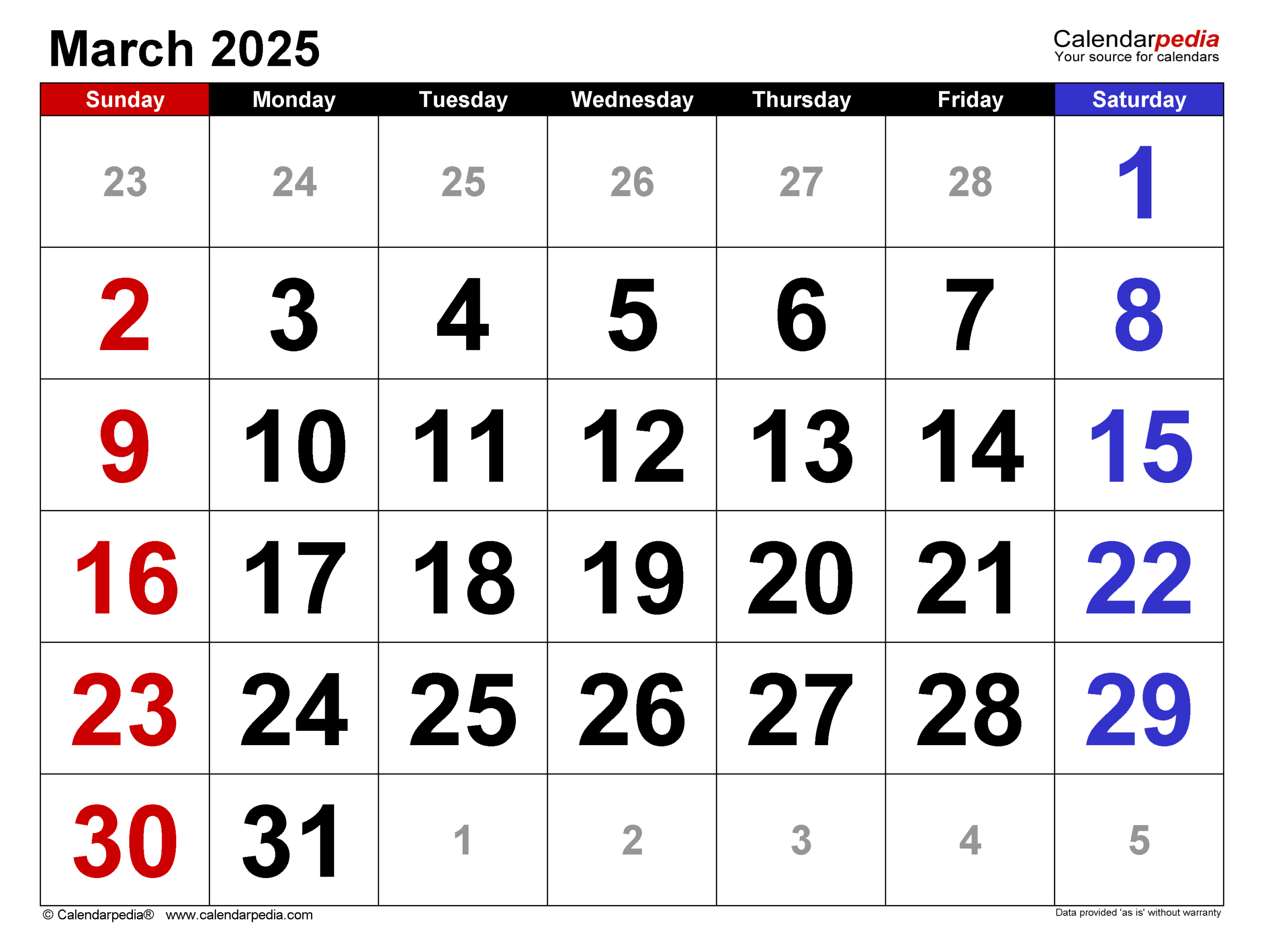 March 2025 Calendar | Templates For Word, Excel And Pdf intended for Show Me March Calendar 2025