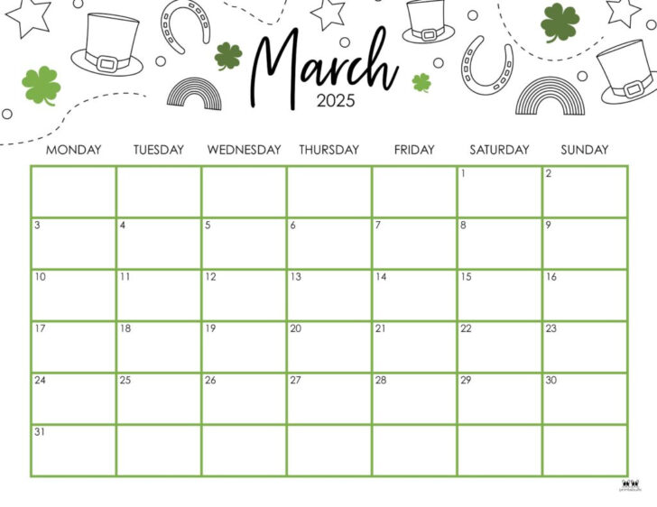 March Printable Calender 2025