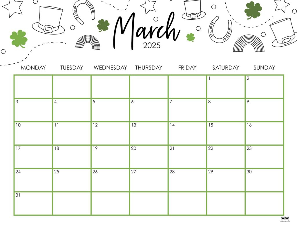 March 2025 Calendars - 107 Free Printables | Printabulls throughout Free March Calendar 2025