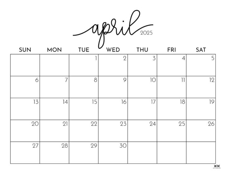 Printable Calendar April and May 2025