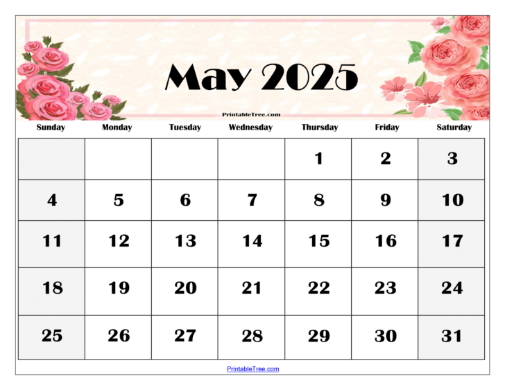May 2025 Calendar Printable Word