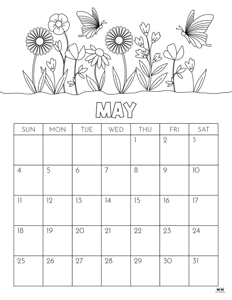 May 2025 Calendars - 107 Free Printables | Printabulls regarding May Calender 2025 Printable