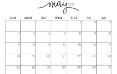 May 2025 Calendars – 107 Free Printables | Printabulls with May Calender 2025 Printable