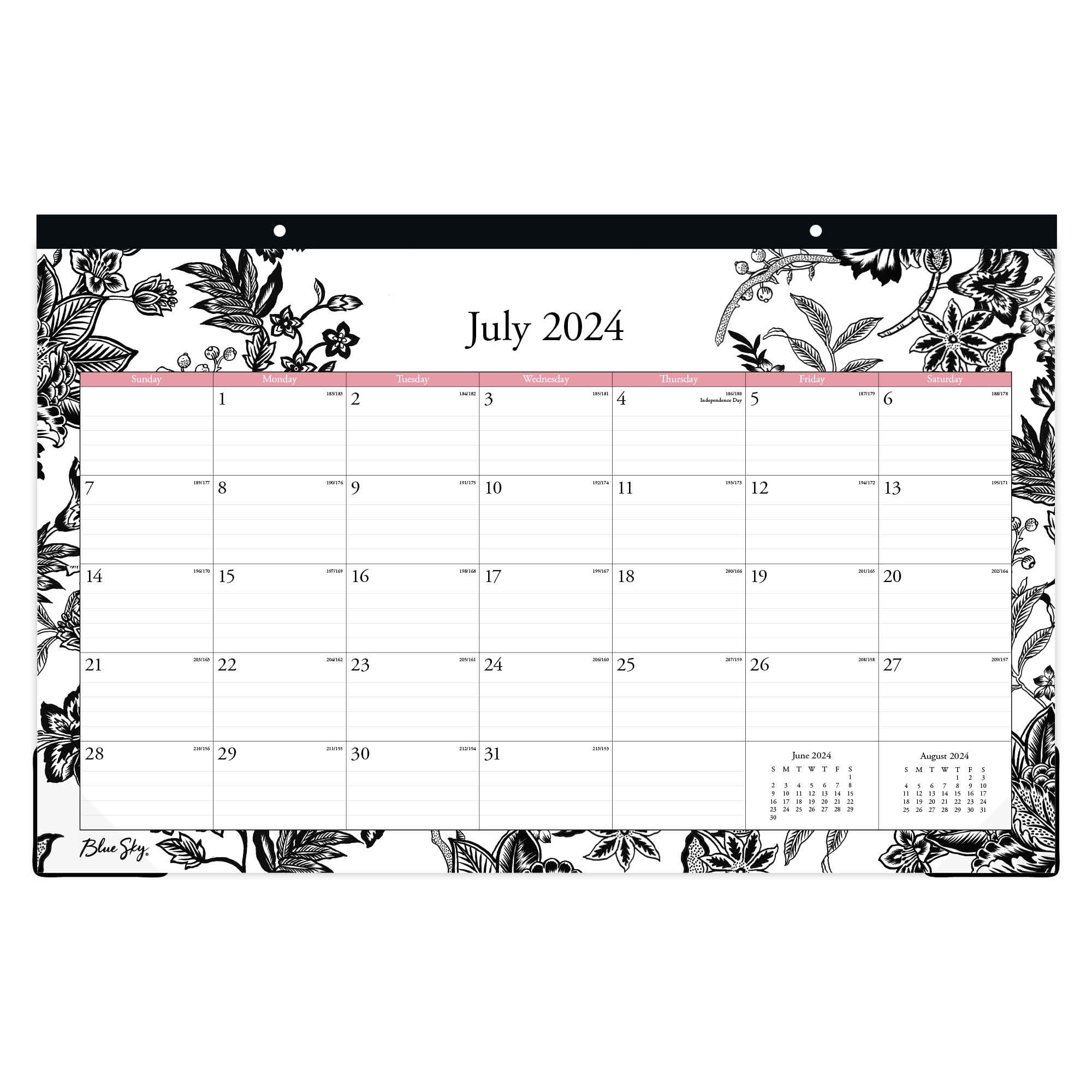 2024-2025 Blue Sky Planning Monthly Desk Pad Calendar, 17&amp;quot; X 11&amp;quot;, Analeis, July 2024 To June 2025, 130617-A25 within Blue Sky Planning Calendar July 2024 - June 2025