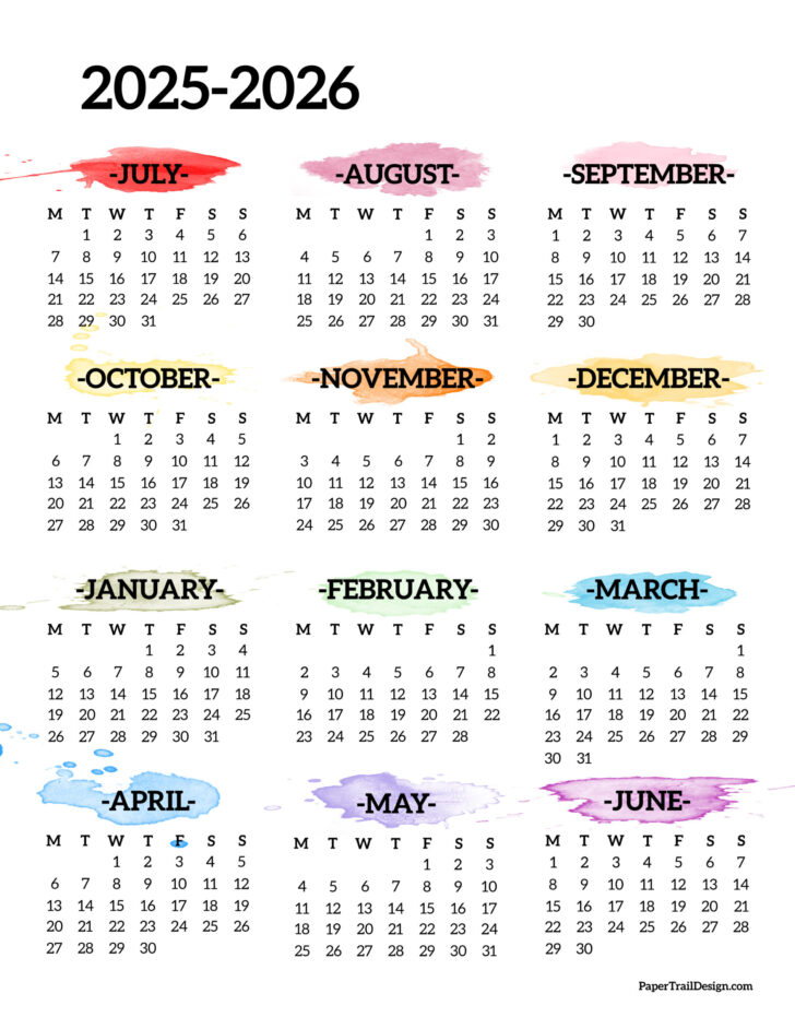 Printable Calendar June 2025 to June 2026