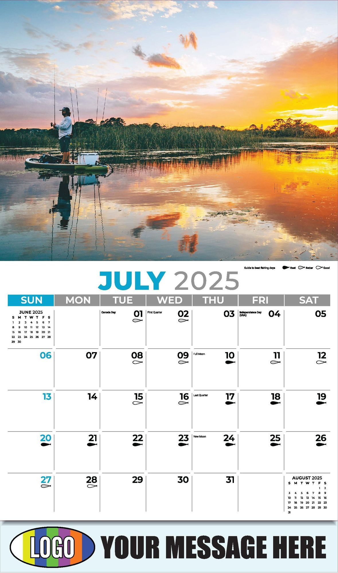 2025 Business Promotion Calendar | Fishing And Hunting in Fishing Calendar For June 2025