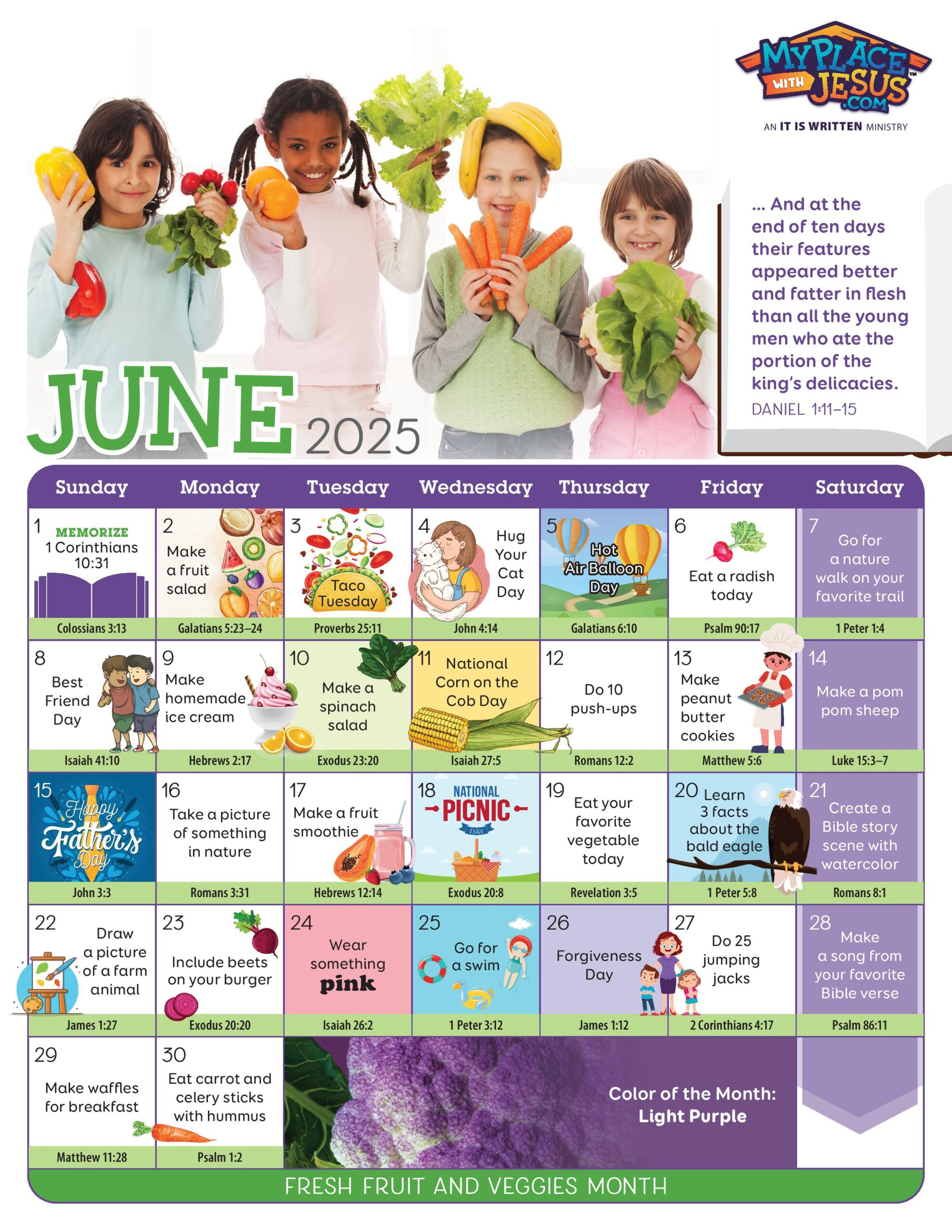 Calendar – My Place With Jesus with regard to June Fun Calendar 2025 Ideas