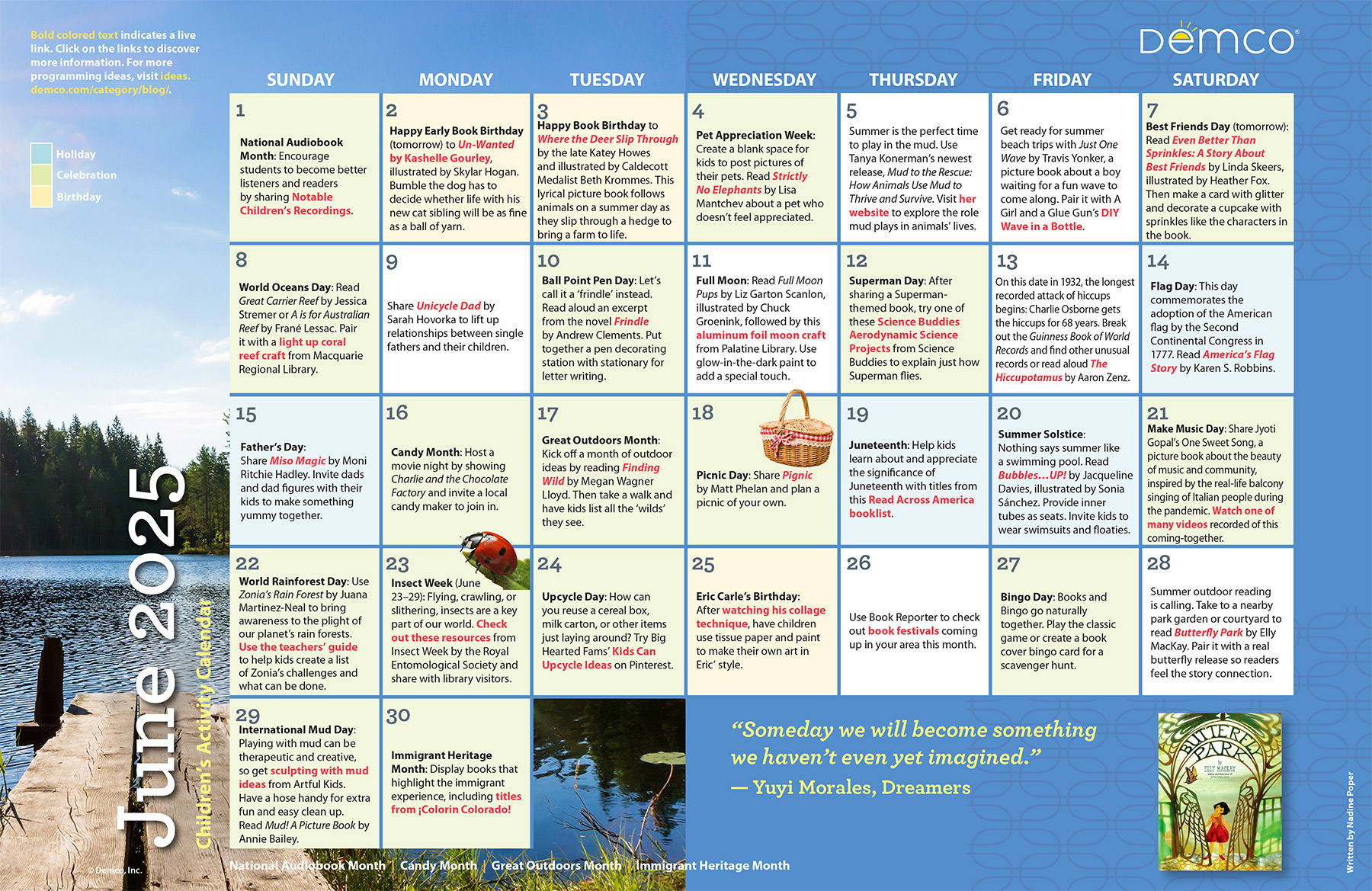Children&amp;#039;S Activity Calendar: June 2025 throughout Calendar Ideas For June 2025