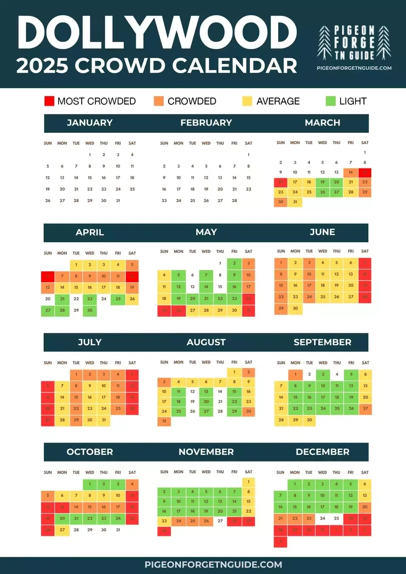 Dollywood Crowd Calendar 2025 intended for Dollywood Crowd Calendar June 2025