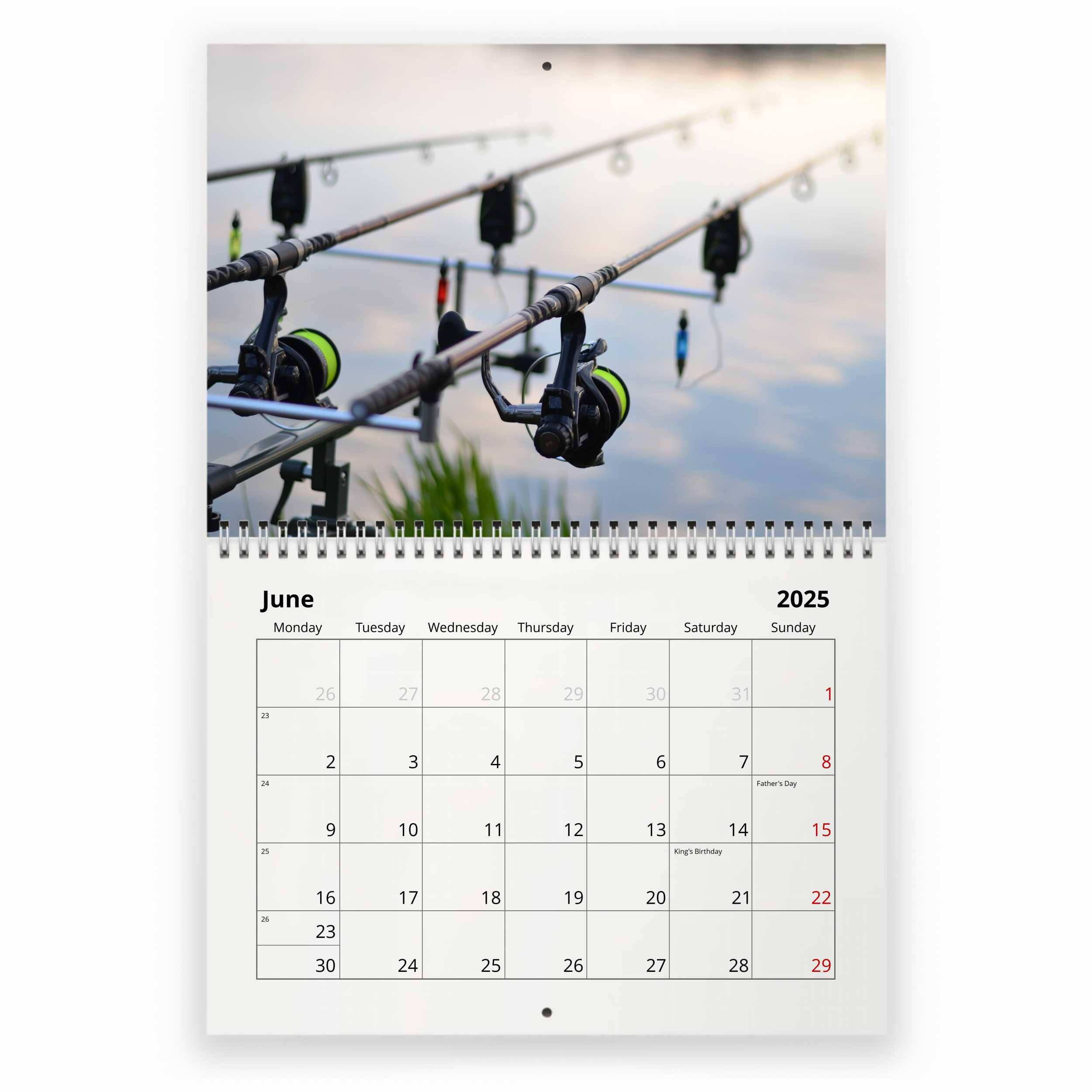 Fishing 2025 Wall Calendar Id:w23043 - Etsy in Fishing Calendar For June 2025