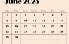 Free June 2025 Calendar Printable Pdf Template With Holidays for June Of 2025 Calendar
