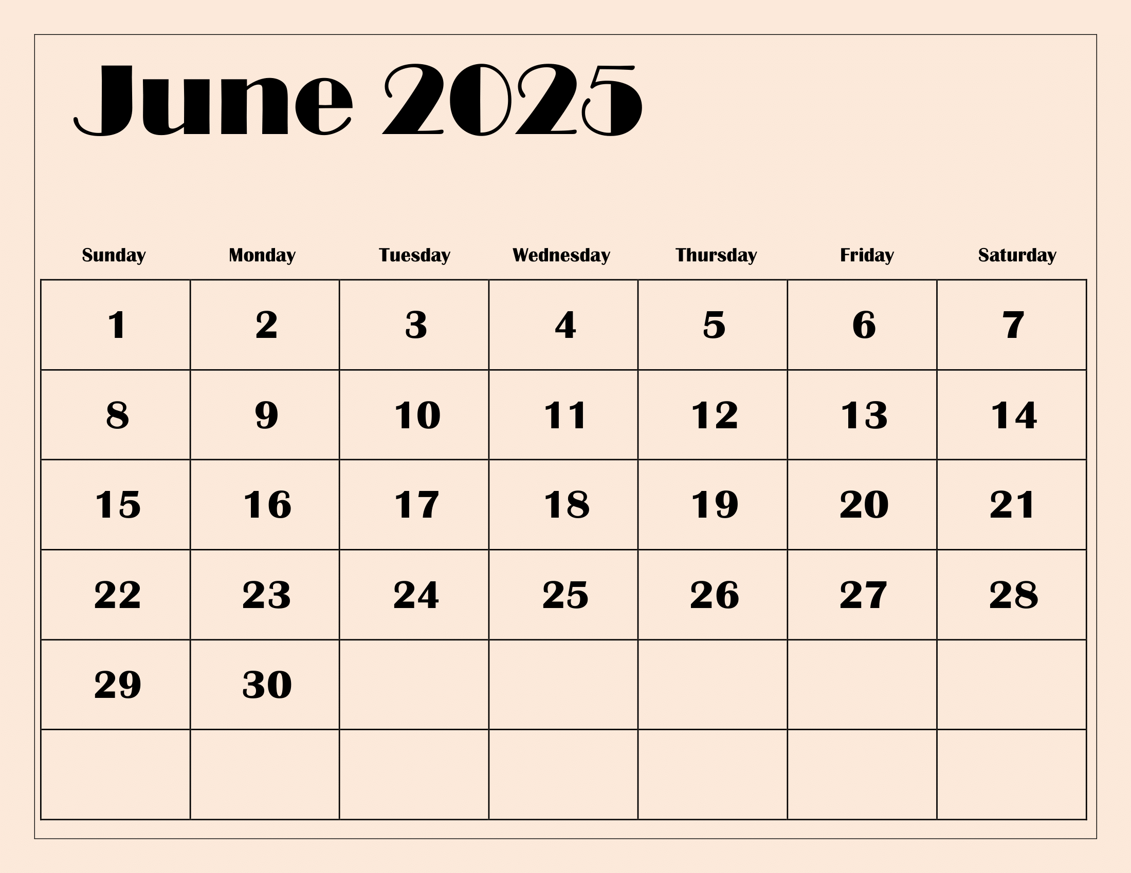 Free June 2025 Calendar Printable Pdf Template With Holidays intended for Calendar From June 2025