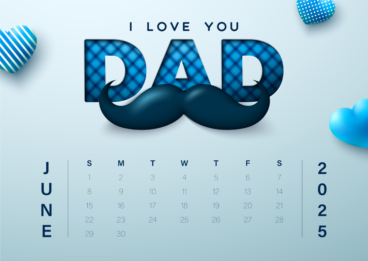 Free June 2025 Calendar Templates To Edit Online with June 2025 Calendar Father Day
