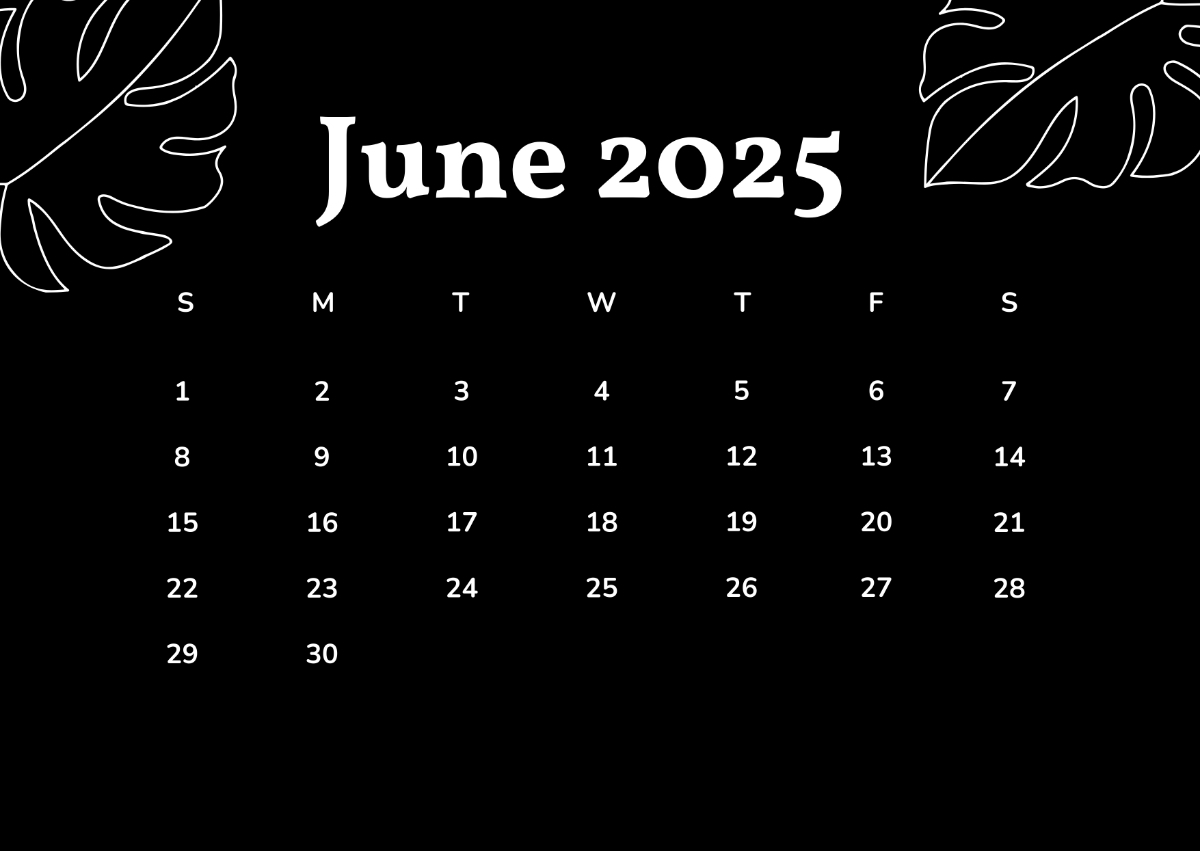 Free Printable June 2025 Calendar Planner Template To Edit Online within June 2025 Calendar Black Background