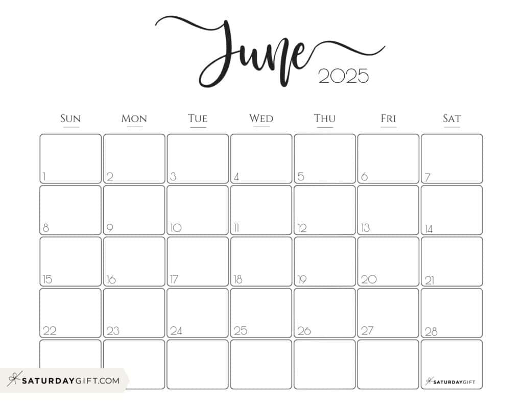 June 2025 Calendar - 23 Cute &amp;amp; Free Printables inside Calendar Ideas For June 2025