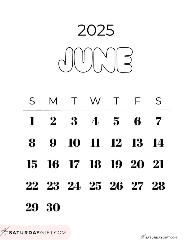 June 2025 Calendar - 23 Cute &amp;amp; Free Printables throughout Cute Printable June Calendar 2025