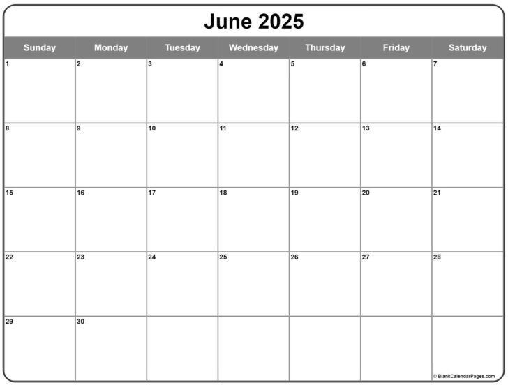 Printable Weekly Calendar June 2025