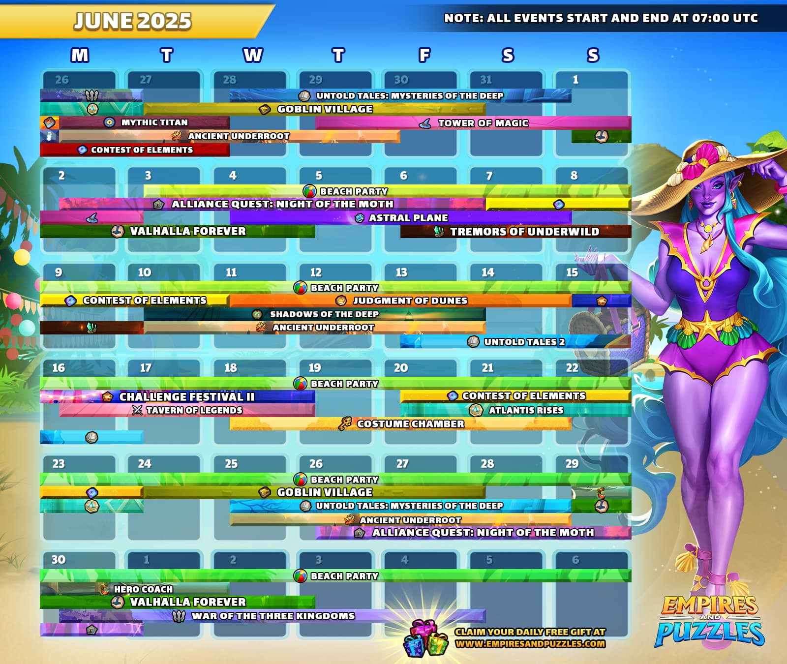 June 2025 Calendar Of Events | Empires &amp;amp; Puzzles in Calendar Of Events For June 2025