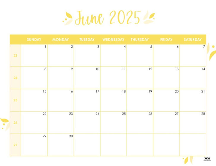 Show Me The Calendar Month Of June 2025