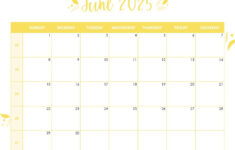 June 2025 Calendars – 107 Free Printables | Printabulls throughout June 2025 Calendar Printable Cute