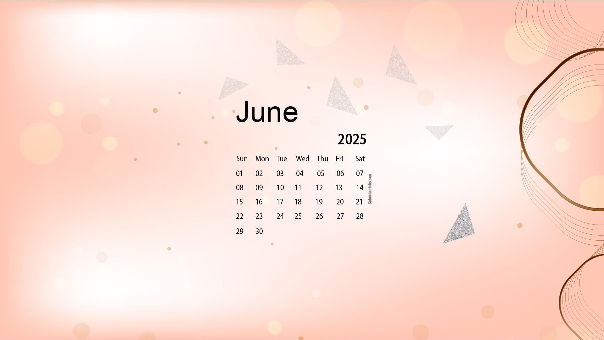 June 2025 Desktop Wallpaper Calendar - Calendarlabs throughout June Calendar 2025 Wallpaper