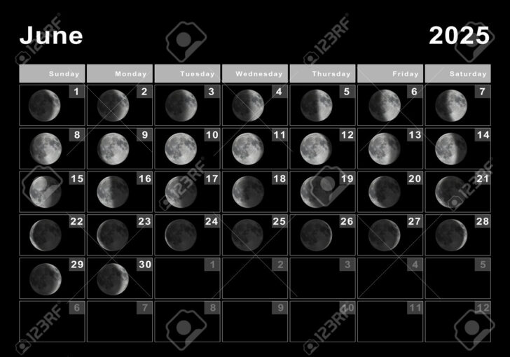 June 2025 Moon Calendar