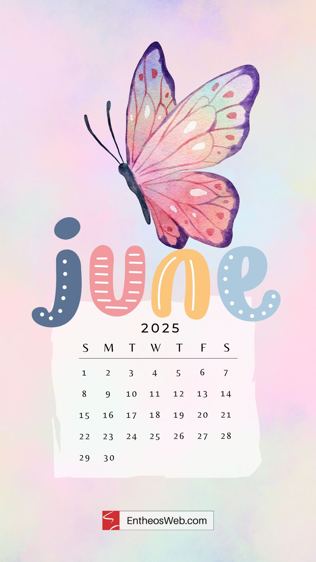 June 2025 Phone Wallpaper &amp;amp; Lockscreen Backgrounds | Entheosweb pertaining to June 2025 Calendar Wallpaper