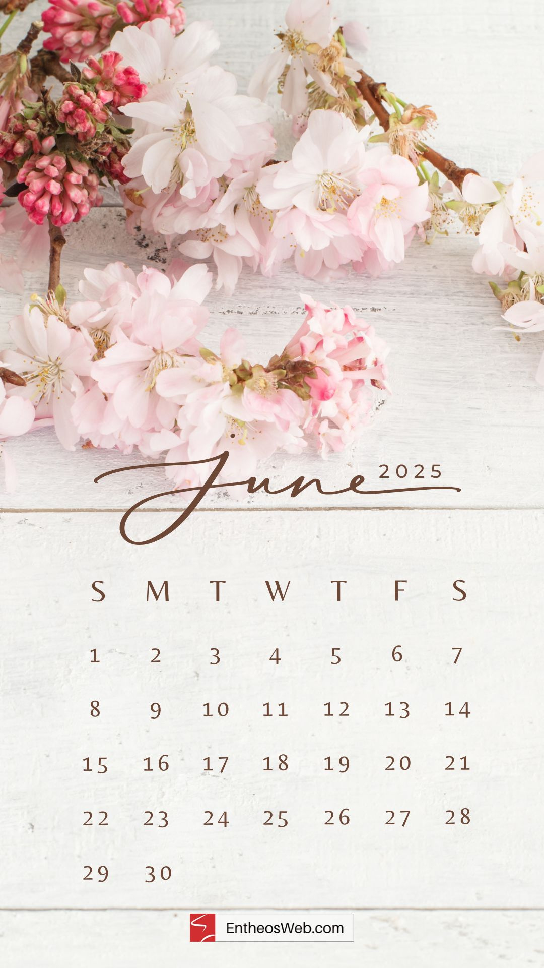 June 2025 Phone Wallpaper &amp;amp; Lockscreen Backgrounds | Entheosweb with regard to June 2025 Calendar Background
