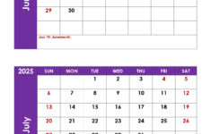 June And July 2025 Calendar Printable Pdf | Two Months Calendar for Calendar For The Month Of June And July 2025