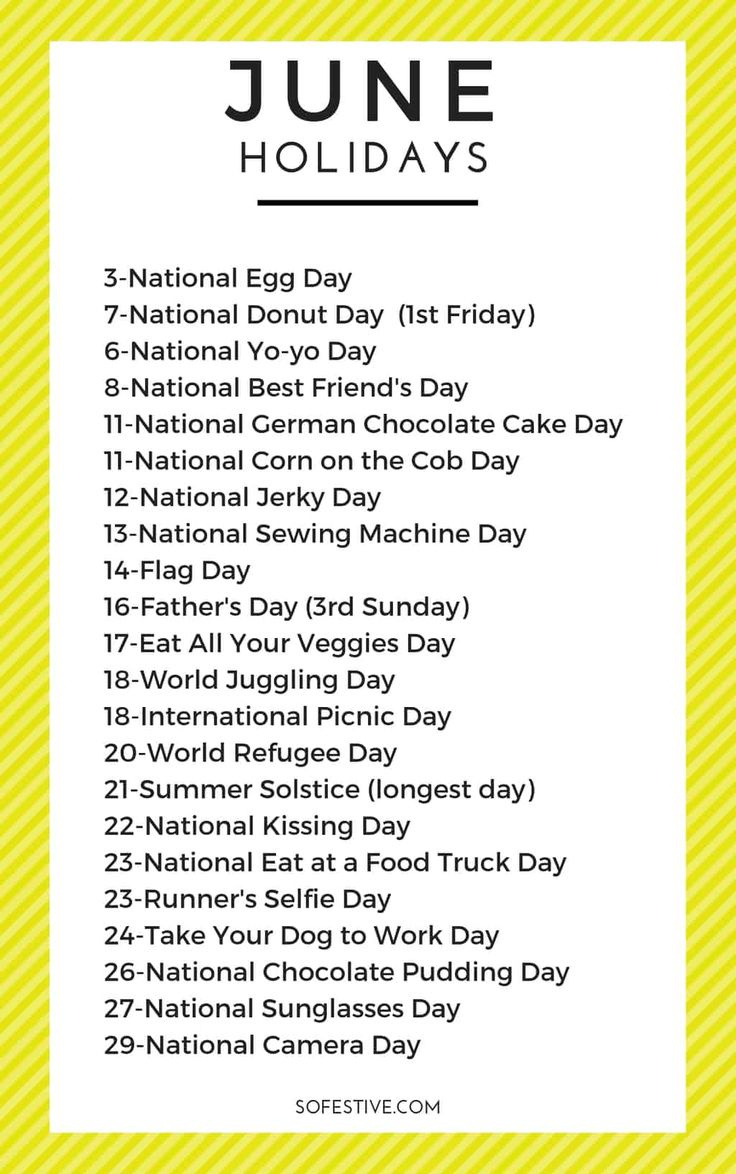 June Holidays 2025- Complete List Of Unique Holidays | So Festive in National Days In June 2025 Calendar