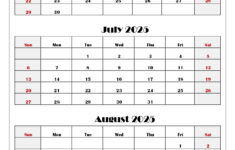 June To August 2025 Calendar Printable Pdf | Three Months Calendar within 2025 June July August Calendar