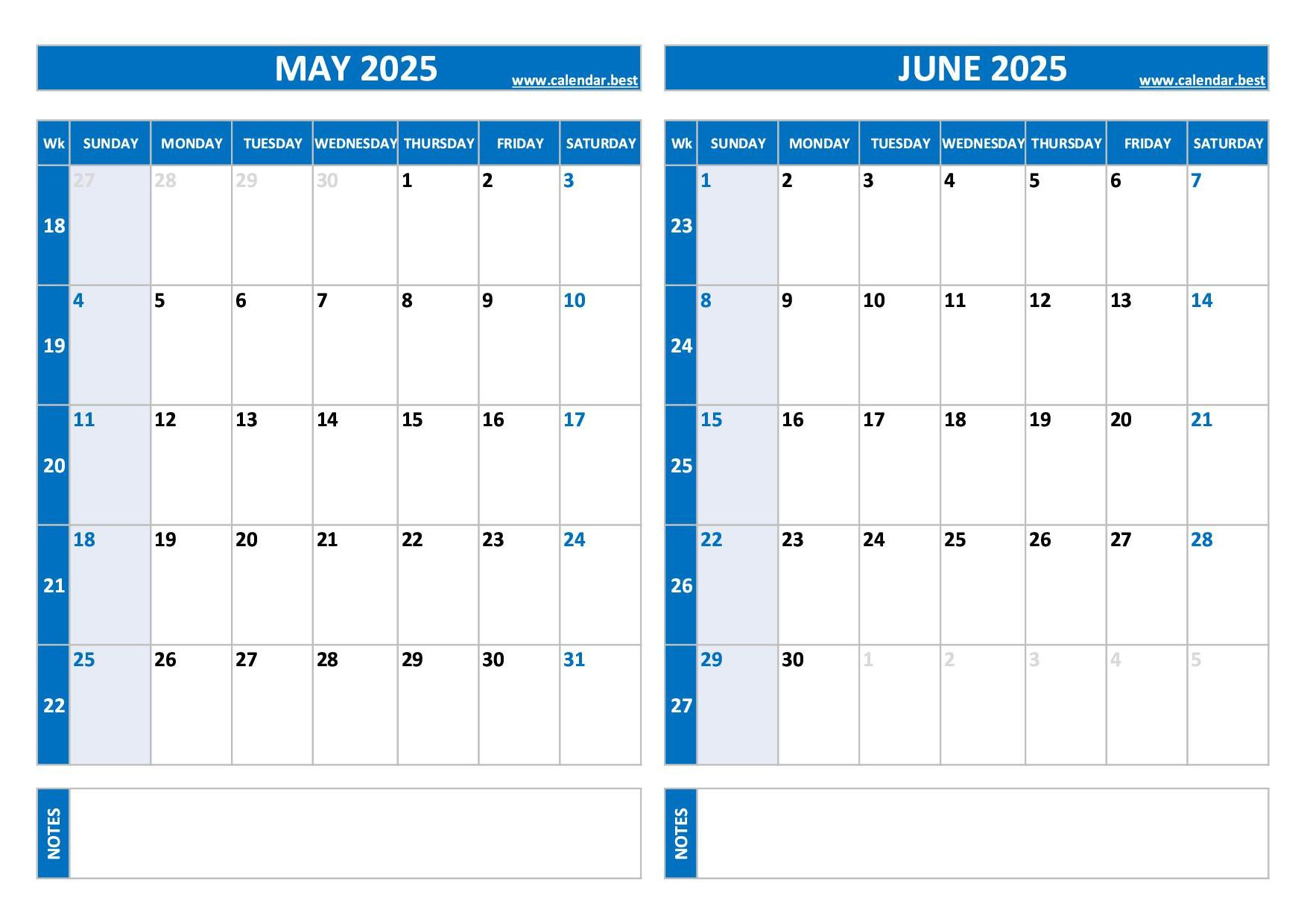 Printable May And June 2025 Calendar - Free Pdf &amp;amp; Jpg Downloads intended for General Blue June 2025 Calendar
