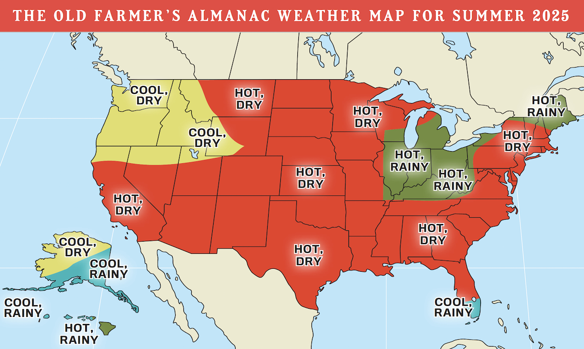 Summer 2025 Weather Predictions From The Old Farmer&amp;#039;S Almanac in June 2025 Weather Calendar