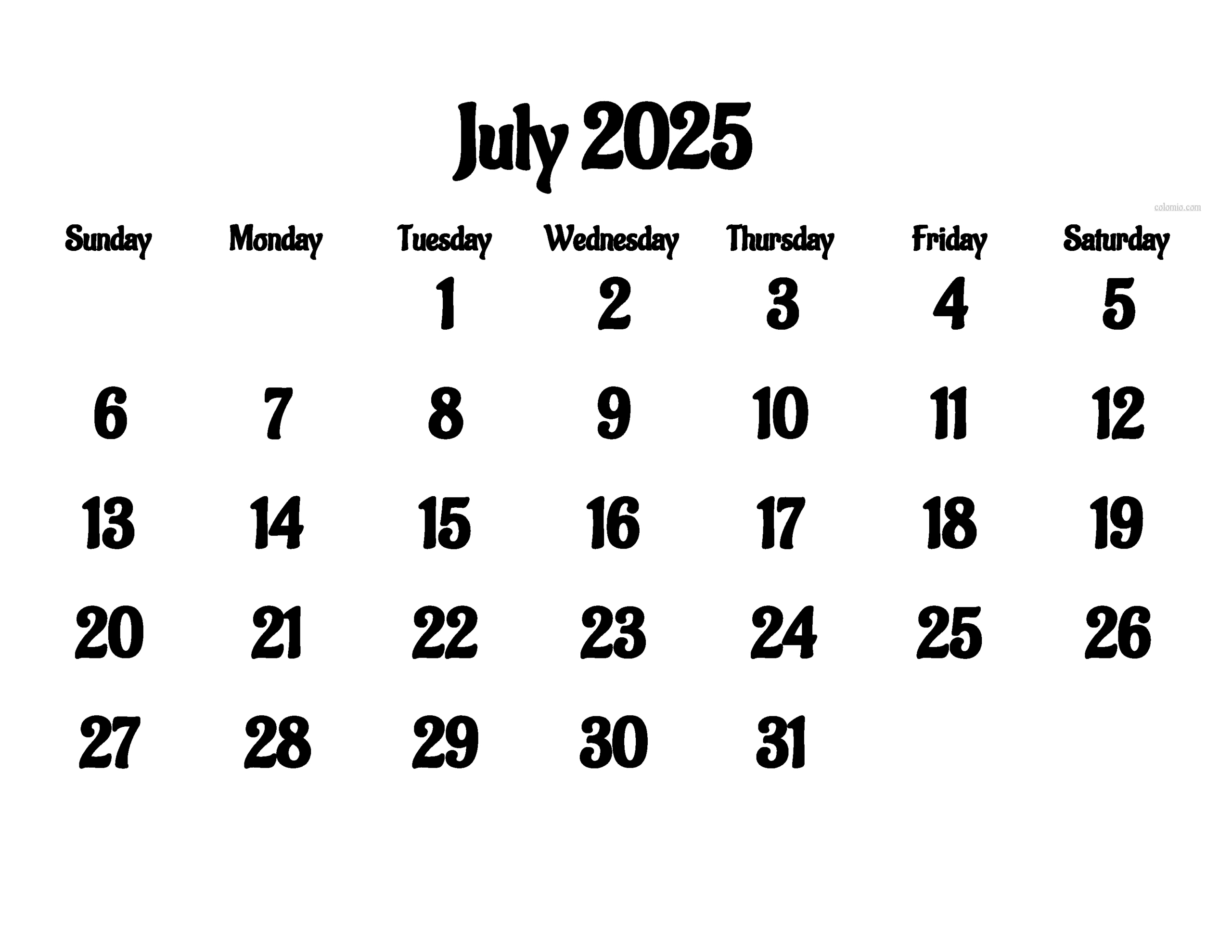 2025 Calendar, Monthly Calendars, With Calendar Maker ✓ Pdf with July 18 2025 Calendar