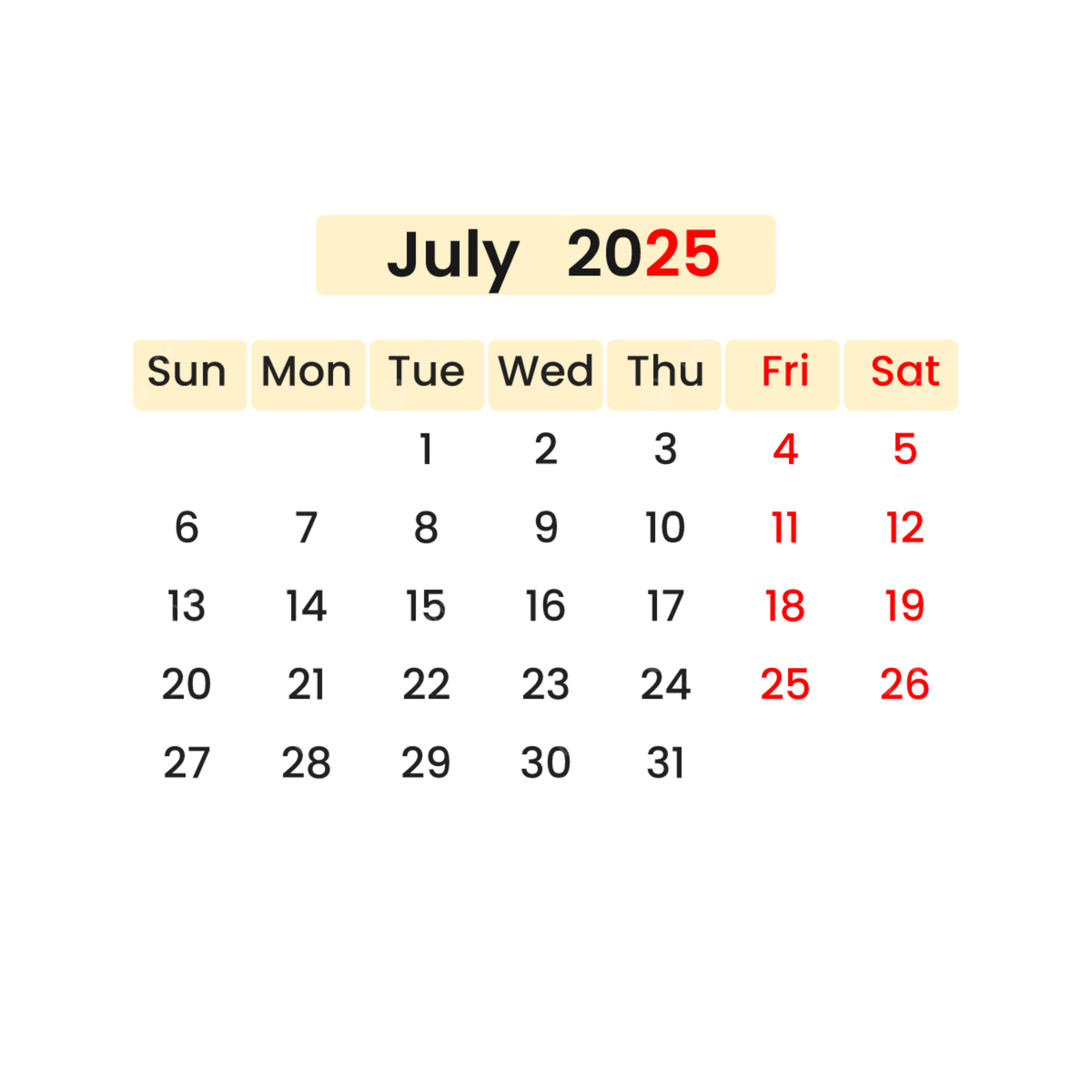 Calendar July 2025 Vector With National Holidays And Colorful pertaining to National Calendar July 2025