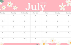 Free Printable, Custom July 2025 Calendar Templates | Canva in July Calendar 2025 Printable Cute