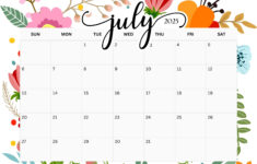 July 2025 Calendar Printables | Entheosweb with regard to Free July 2025 Calendar Printable