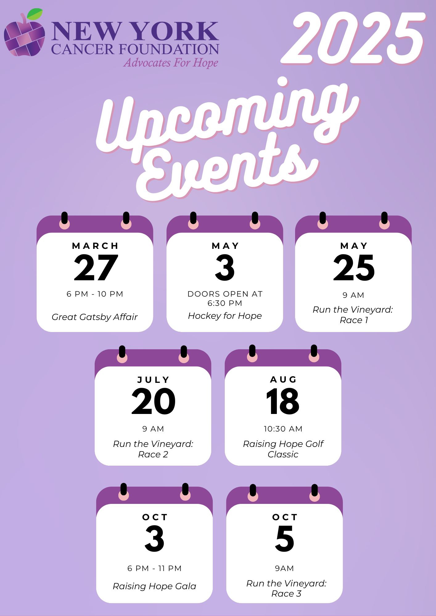 Ny Cancer Foundation in New York Event Calendar July 2025