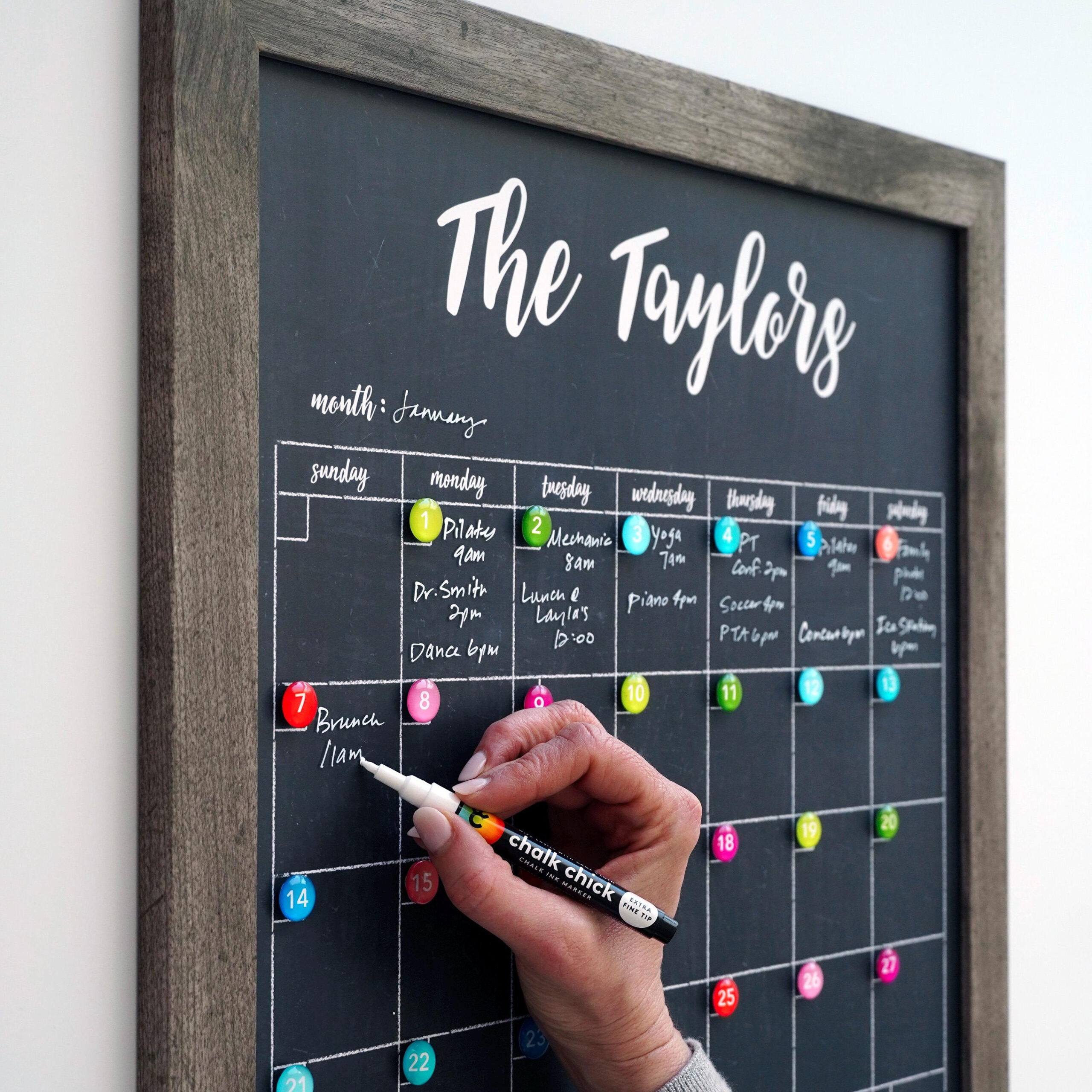 2025 Personalized Dry Erase Framed Monthly Calendar | Medium pertaining to August 2025 Chalkboard Calendar Ideas